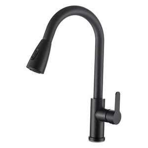 Sink Single Hole Pull Out Kitchen faucet Spring torneira monocomando gourmet de pull down out Tap kitchen sink taps Black faucet