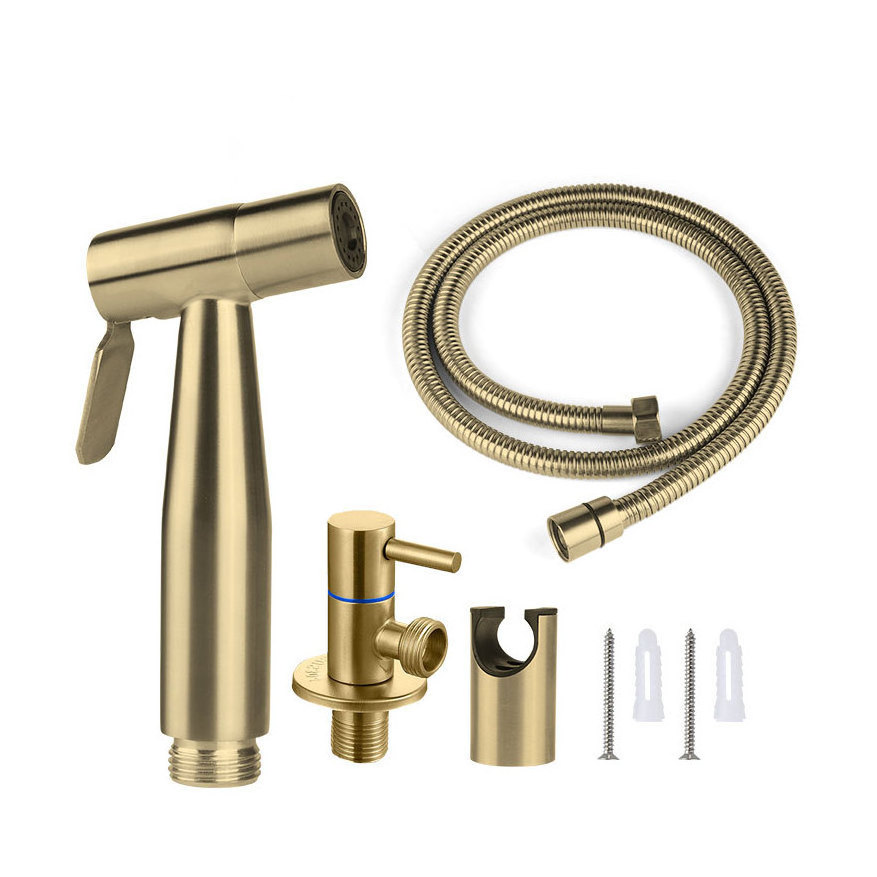 Manufacturers Wholesale Marketing Toilet Hand Held Bidet Sprayer Kit With Hose And Bracket Holder Wall Bathroom Faucet