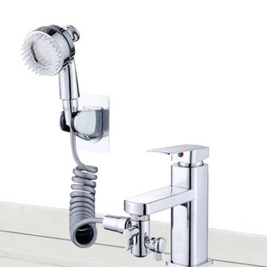 Extension External Shower Automatic Foaming Device Shower Head Faucet Extender 3 in 1 Pressurized Water Copper Body Water Tap