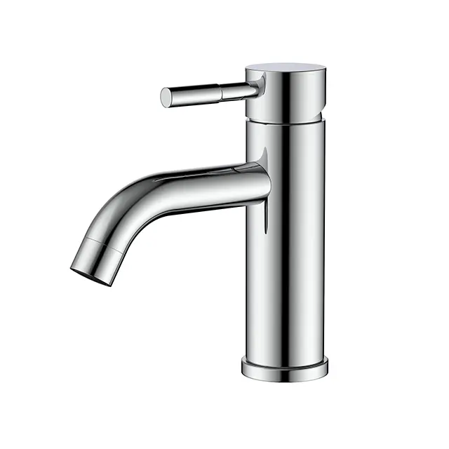 low price bathroom faucets Single hole deck mounted basin tap wash modern stainless steel basin mixer faucets