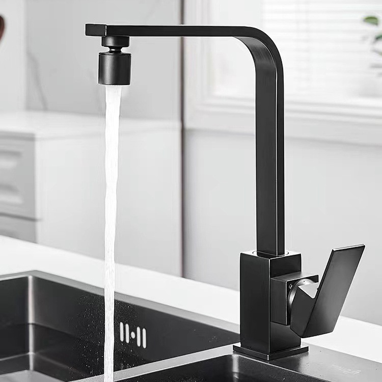 sus304 kitchen faucet black stainless steel 304 water tap modern kitchen taps kitchen mixer sink faucets