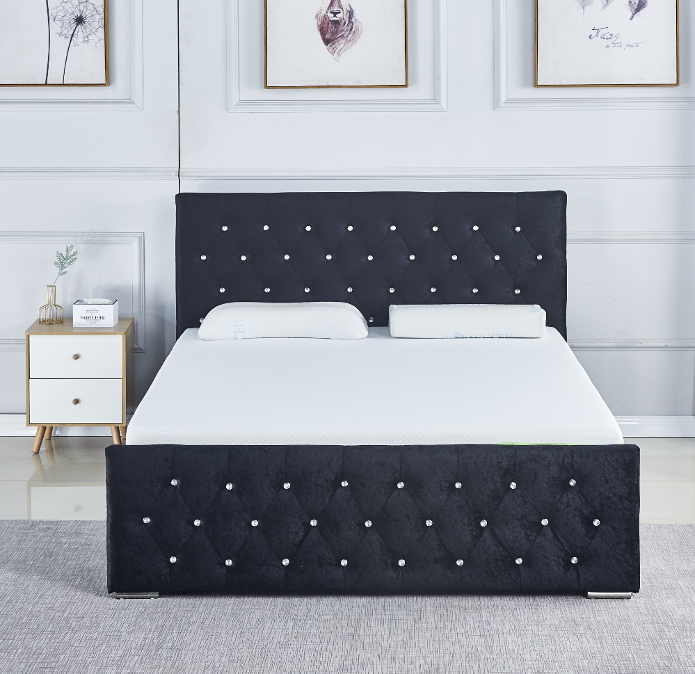 Wholesale Wood Double Decker Bed Black Contemporary Upholstered Bedroom Furniture Bed Double Decker Wood Beds