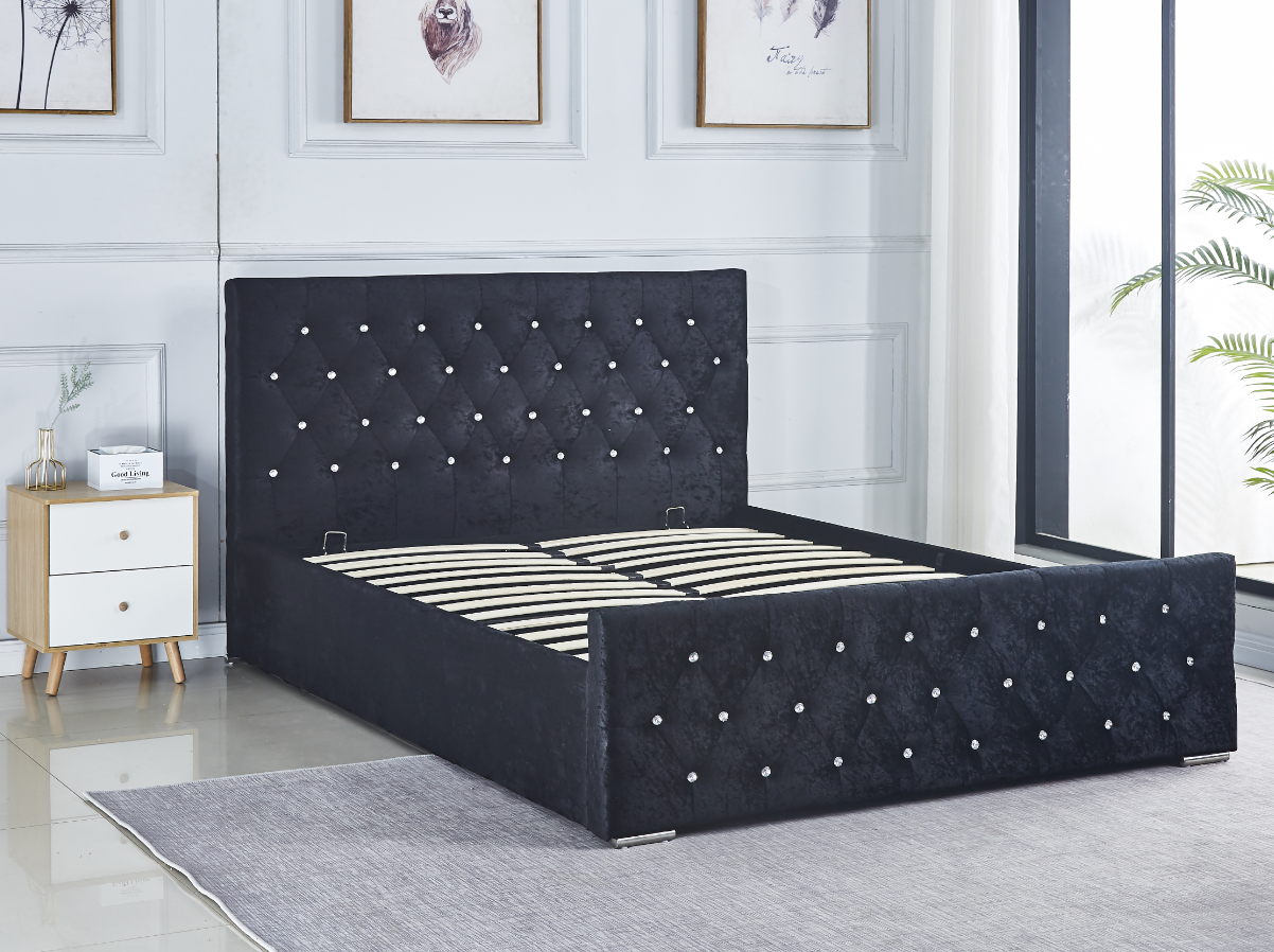 Wholesale Wood Double Decker Bed Black Contemporary Upholstered Bedroom Furniture Bed Double Decker Wood Beds