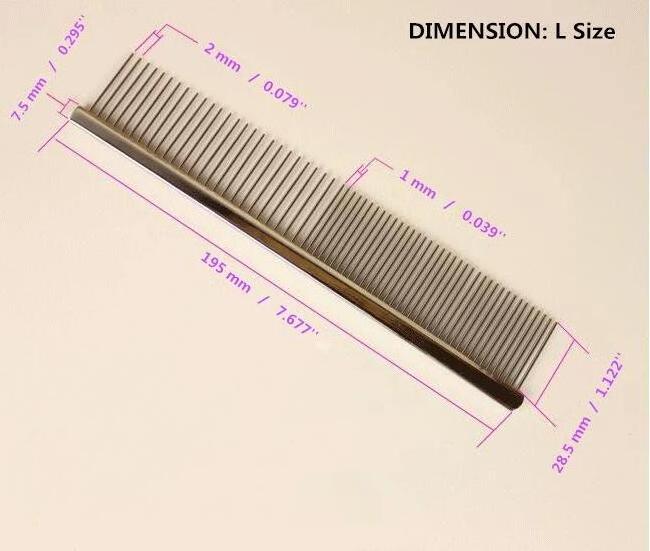 Tapered Stainless Steel Pins Pet Grooming Deshedding Brush Comb for Dog Cat