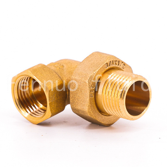 Sell Well Forged Brass Elbow Unions M*F  Plumbing Threaded Pipe Fittings F*F Male/Female Plumbing parts brass pipe fittings