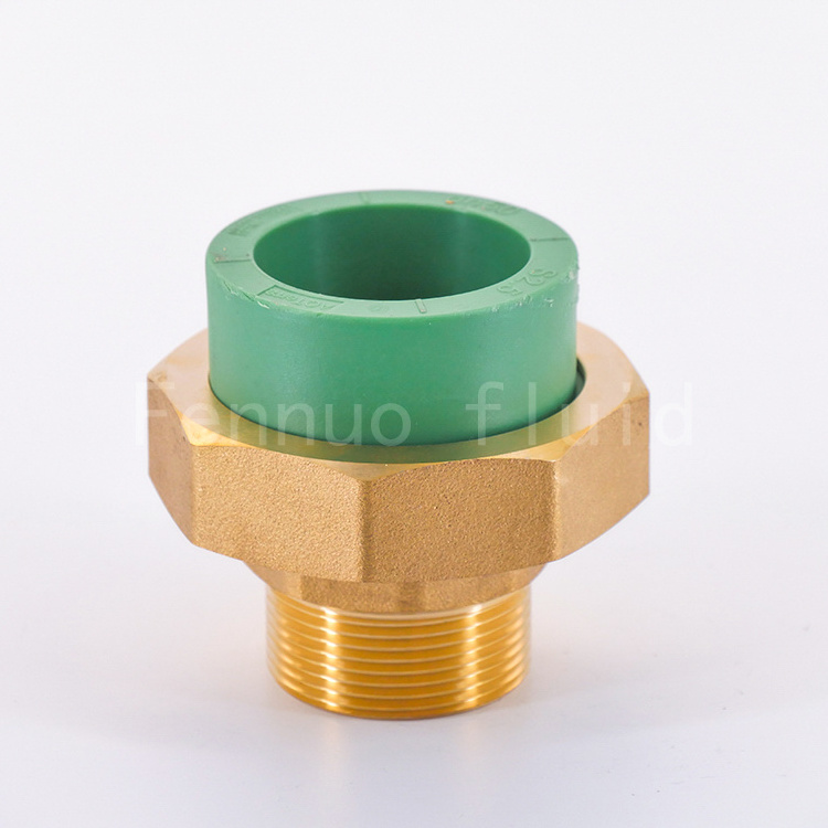 brass PPR union for connect PPR pipe