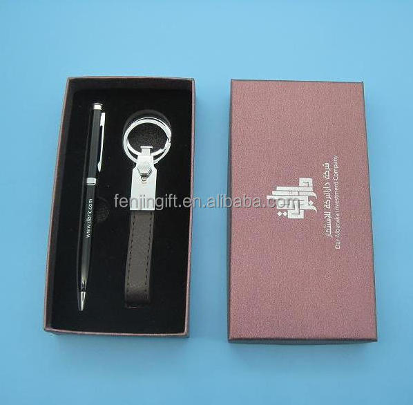 Custom gift pen set with box good quality metal ball pen set with box packaging with your brand logo