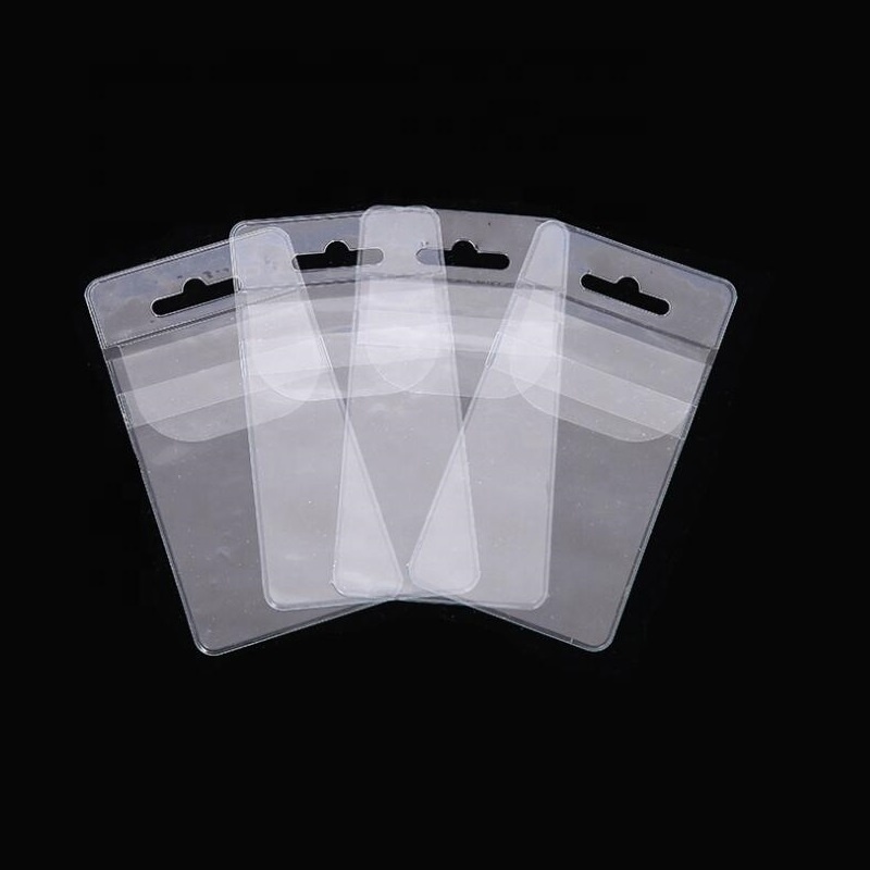 Fishing hook packaging bag custom clear frosted plastic pvc fishhook bags for fish hooks with your print