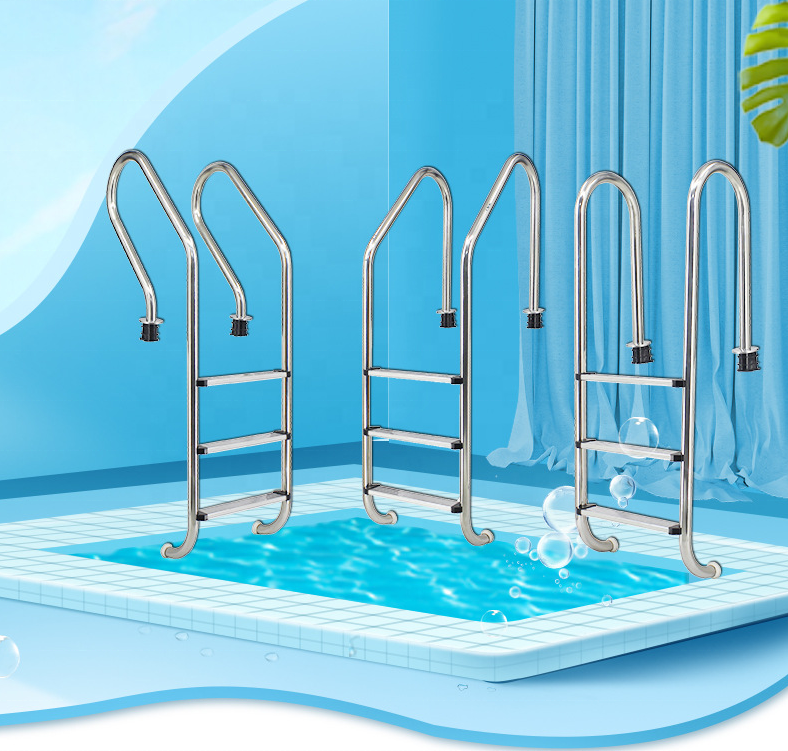 China Product Outdoor Swimming Pool 304/316 Swimming Step Ladder Stainless Steel Pool Ladder