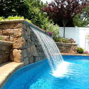 Outdoor swimming pool stainless steel 304 316 waterfall