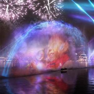 3d big hologram projection floating water movie screen