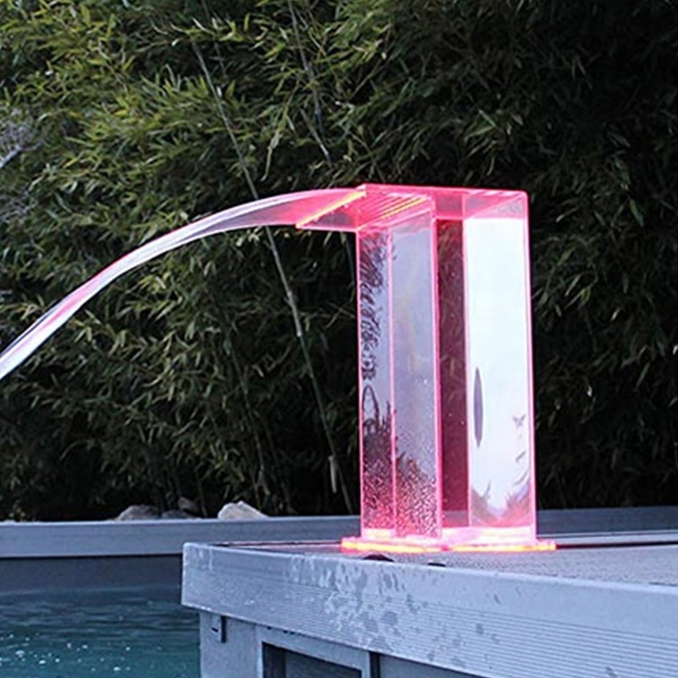 Outdoor artificial stainless steel acrylic waterfall