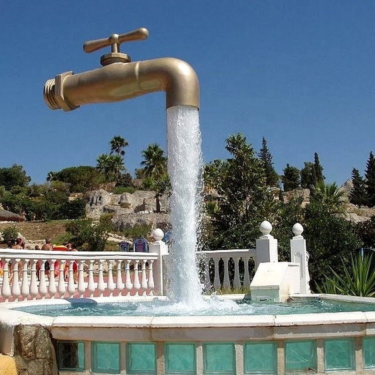 Outdoor garden decoration stainless steel magic faucet fountain