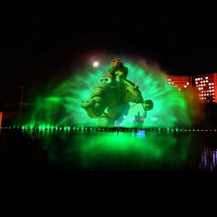 3d big water screen fountain hologram projection for fountain projector