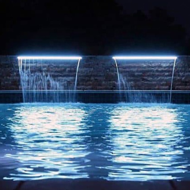 Outdoor swimming pool stainless steel 304 316 waterfall