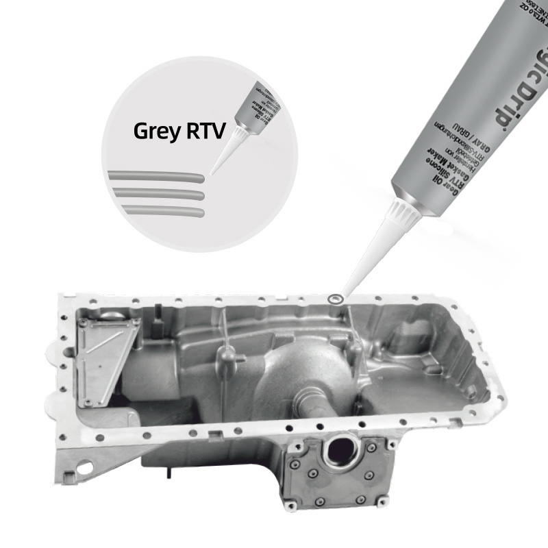 Formador de juntas de silicona RTV rigido ultra gris de alto par de torsion, 3 oz/High Torque Ultra Gray RTV Rigid Silicone Gask