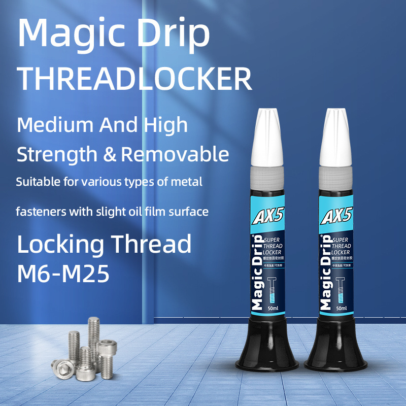 Medium Strength Bue Color Threadlocker Middle Bonding Thread Screw Glue