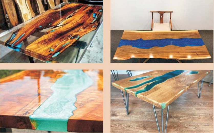 Epoxy Resin River Table Cast Table AB Glue AB Part Liquid Casting Bubble Free Clear Epoxy Resin For Wood