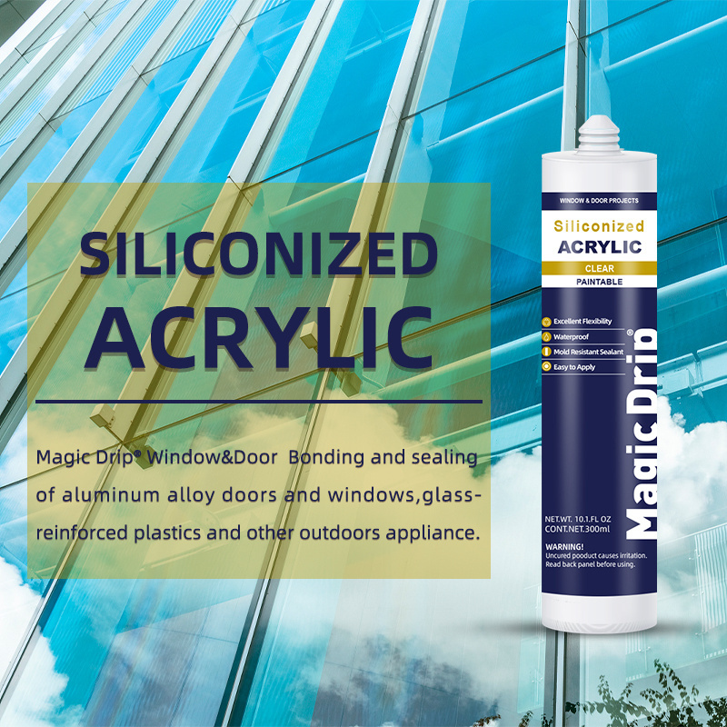 Waterproof Acetic Acrylic Multipurpose Sealant Clear GP RTV Silicone Glue for Glass Woodworking Construction Use