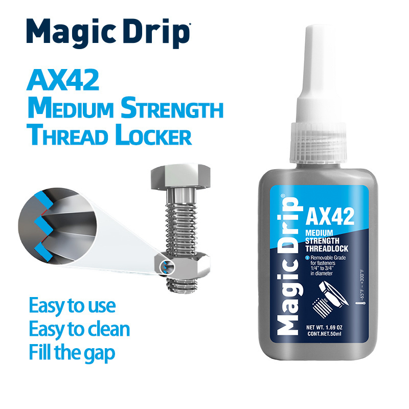 Magic Drip Medium Strength Threadlocker Blue Anaerobic Sealant Anaerobic Adhesive Glue 10ml 50ml for Screw Thread