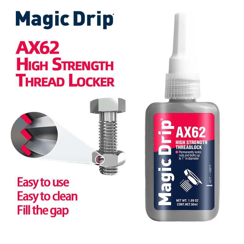 OEM Magic Drip High Strength Threadlocker 50ml Red Anaerobic Adhesives Glue Anaerobic Sealants AX62