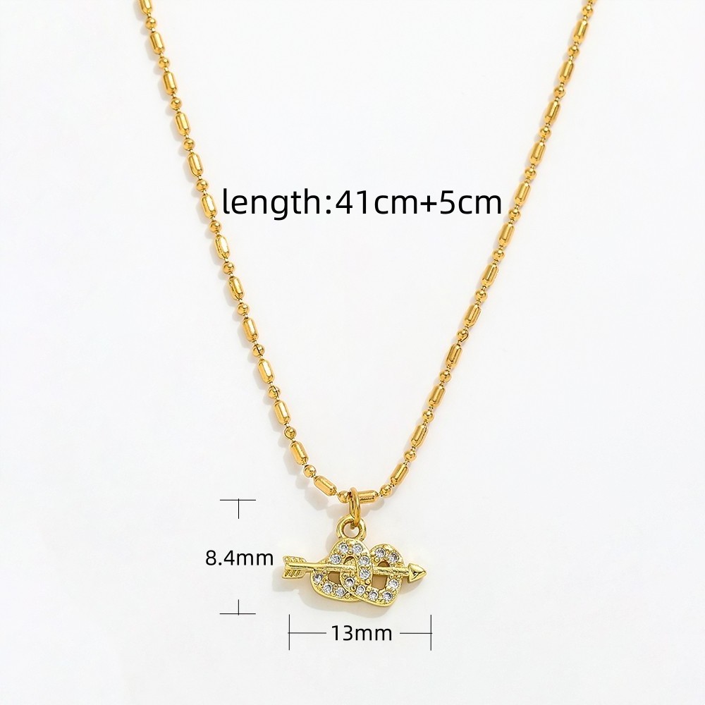 Fenny 18K PVD Plated No Fade Fashion Butterfly Heart Moon Umbrella Zirconia Pendant Necklace Stainless Steel Jewelry for Women