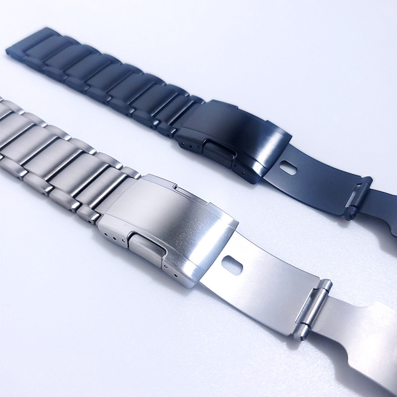 Wholesale Customized  Luxury IN STOCK 20mm 22mm titanium TA1 Silver black watch Band Bracelet