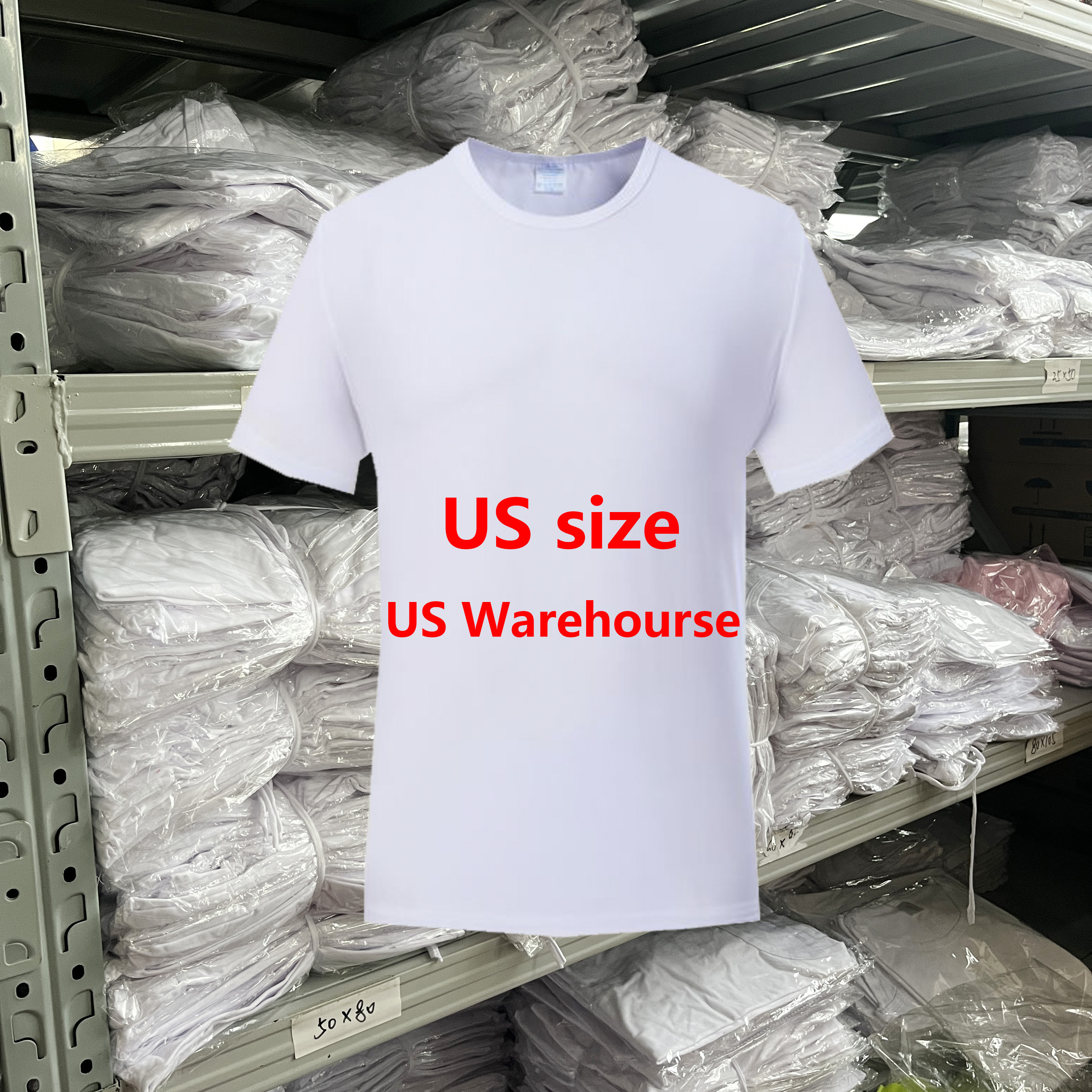 sublimation shirts 100% polyester  cotton feel US Size blank polyester tshirts for sublimation t shirts plain custom printing