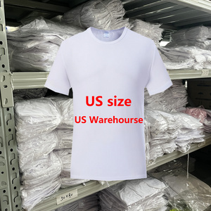 sublimation shirts 100% polyester  cotton feel US Size blank polyester tshirts for sublimation t shirts plain custom printing