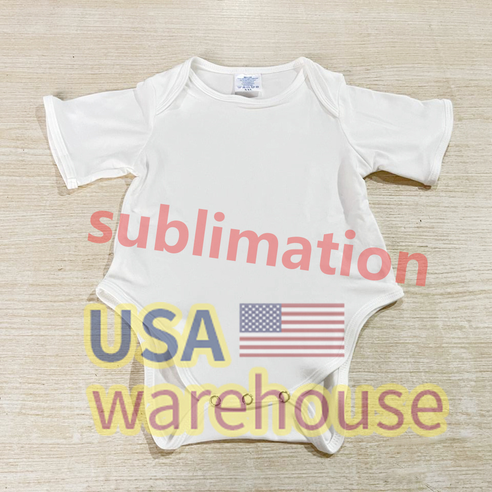 sublimation onesie baby polyester blank print infant toddler baby romper blanks polyester onesies for sublimation