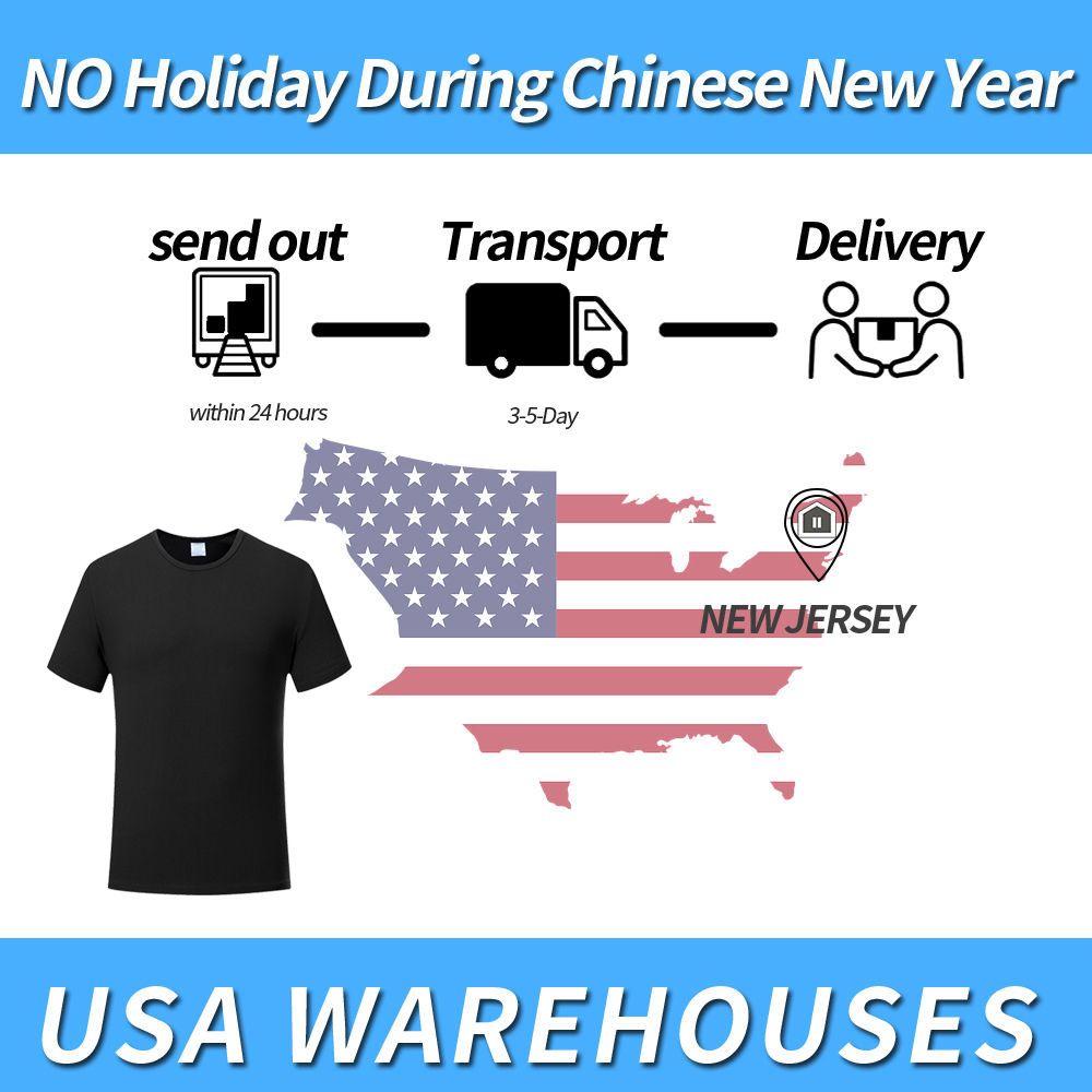 Blank shirts for Free shipping Us warehouse sublimation shirts 100polyester US Size male black t shirts custom logo