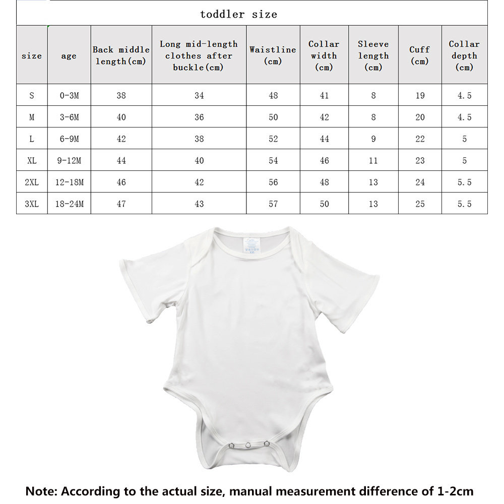 sublimation onesie baby polyester blank print infant toddler baby romper blanks polyester onesies for sublimation