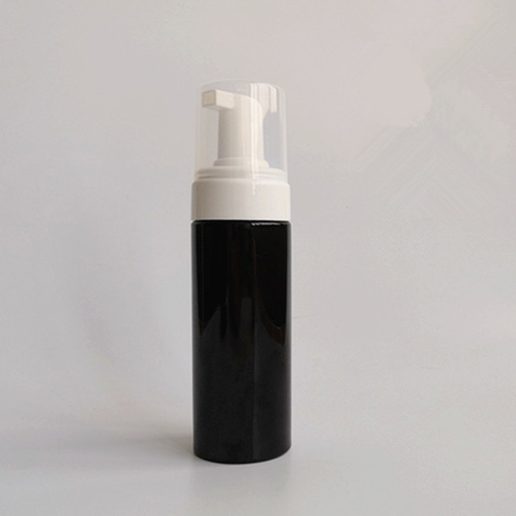 free sample 100ml 120ml 150ml 200ml empty black plastic foam pump bottles cosmetic packaging  foaming soap pump bottle