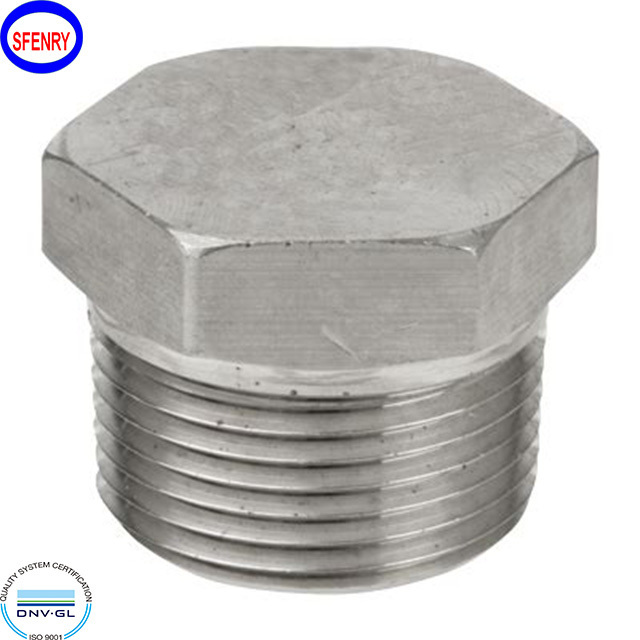 Sfenry ASME B16.11 Forged DN50 DN100 DN150 3000LB Male NPT Threaded A105 Carbon Steel Hex Head Plug