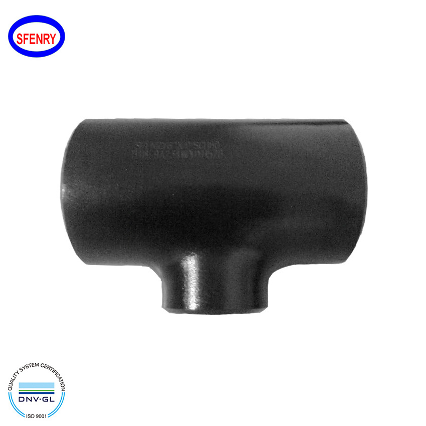 Sfenry ASME B16.9 Weld Ends SCH40 SCH80 SCH120 Carbon Steel A234 WPB Black Pipe Fittings Tee