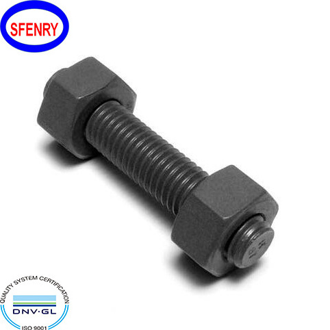 Sfenry Standard Fasteners Alloy Steel Nuts Stud Bolt Astm A193 Gr B7 Black Oxide 3mm-3000mm Zinc,plain ISO9001:2015 M3-M100 ANSI