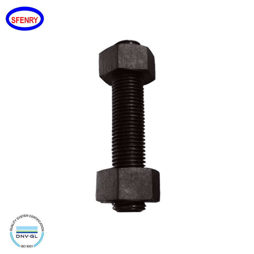 Sfenry Standard Fasteners Alloy Steel Nuts Stud Bolt Astm A193 Gr B7 Black Oxide 3mm-3000mm Zinc,plain ISO9001:2015 M3-M100 ANSI