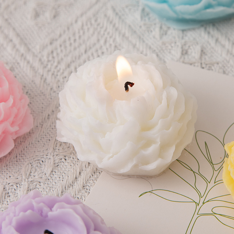 Handmade Decorative floral scented candle Aromatherapy Peony Shaped Flower Scented Candle For Party Home Decor