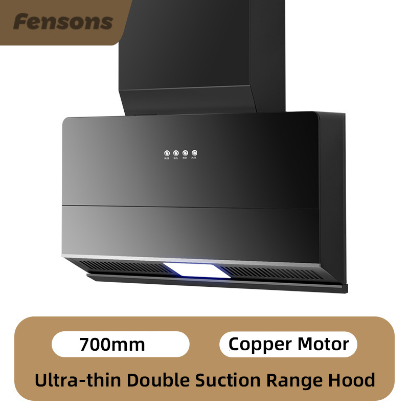 Fensons 700 900mm 90cm Built-in Cabinet Auto Clean Smoke Sensor Led Lamp Slim Range Hood