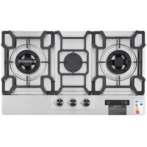 Fensons Price Lead The Industry Smart Happy Home SS 3 Burner Touch Screen Electric Built In Gas Stove