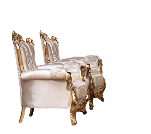 Armchair Wing Chair Luxury Fabric Seat Seater Design Upholstery Baroque Textile Furniture