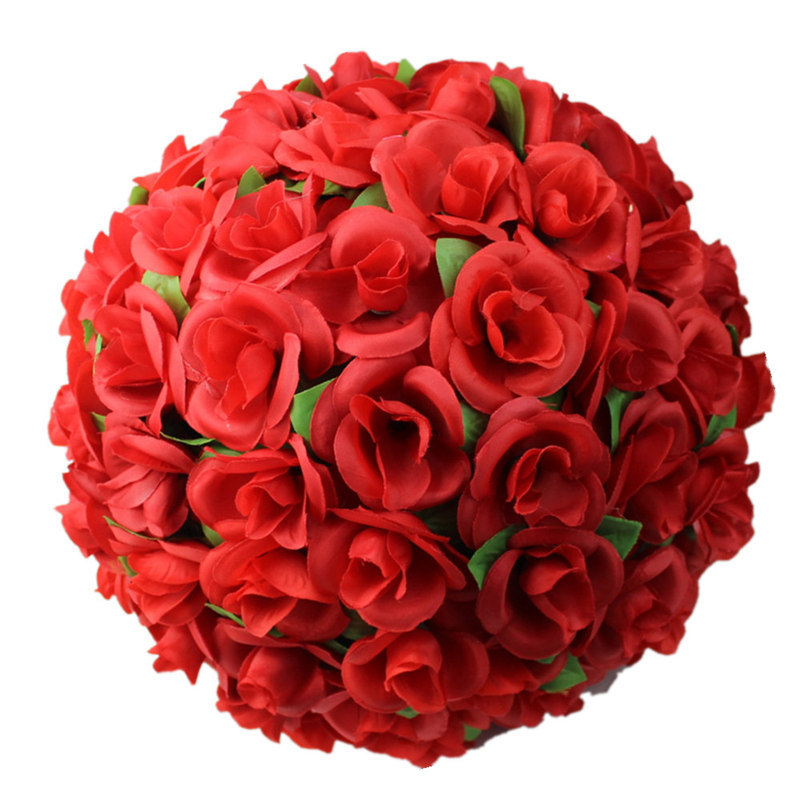 Factory price silk flower artificial rose flower wedding ball for wedding festival decoration