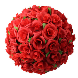 Factory price silk flower artificial rose flower wedding ball for wedding festival decoration