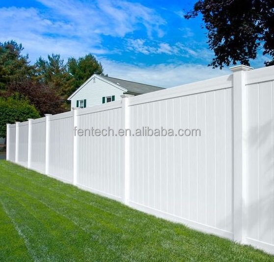 Fentech 6ftx8ft small privacy vinyl garden black cheap pvc fence