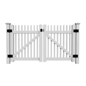 1.2x2.4m pvc pipe fence Vinyl Decorative Fences for garden cottages vinyl fence gate with hardware Latch Hinge