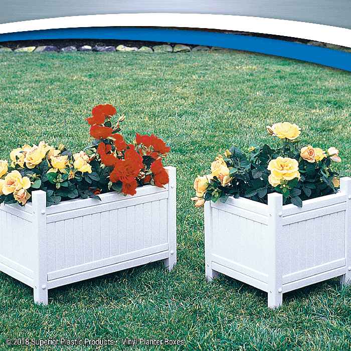 Fentech Factory Manufacturing PVC Vinyl Plastic Garden Planter Flower Box