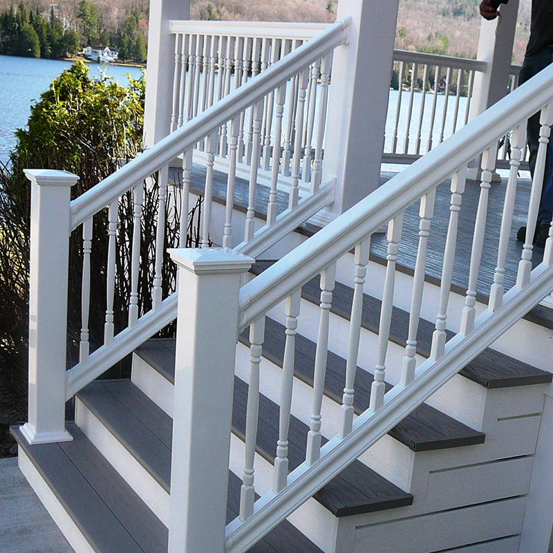 Balcony Decking Railing,pvc Balustrades and Handrails England Style Cheap Vinyl PVC Plastic 3D Model Design Not Coated Flooring