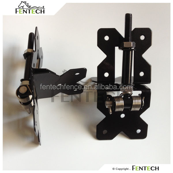 Made in China Fentech High Quality Black Adjustable Hinge Attached to a Vinyl Fence Gate