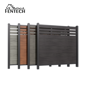 wholesale black design garden privacy safety cheap fence panels UV resistance wood plastic composite wpc garden buildings fence