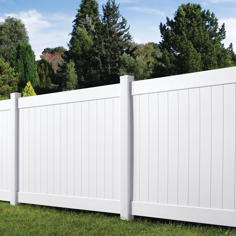 6ft.HxW8ft.W white hot sale cheap vinyl pvc plastic privacy fence for home and garden